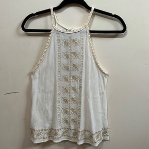 Lace/embroidered tank top